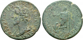 CARIA. Ceramus. Antoninus Pius (138-161). Ae. P. Ailios Themistokles Protoleontos, arxas (ex archon?)