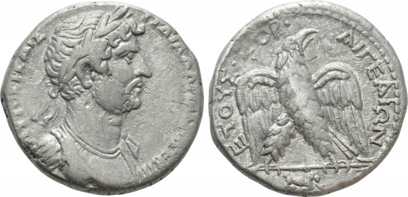 CILICIA. Aegae. Hadrian (117-138). Tetradrachm. Dated CY 177 (AD 130/1). 

Obv...