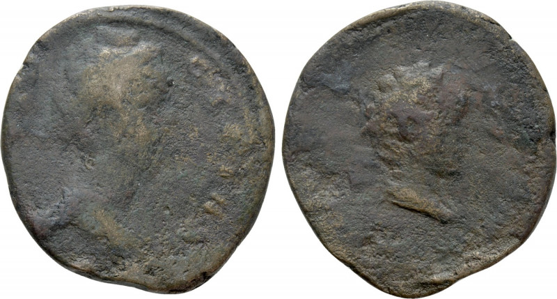 CYPRUS. Koinon of Cyprus. Diva Faustina I, with Galerius Antoninus (Died 140/1 a...