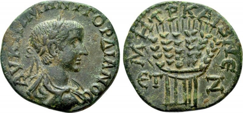 CAPPADOCIA. Caesarea. Gordian III (238-244). Ae. Dated RY 7 (243/4). 

Obv: AV...
