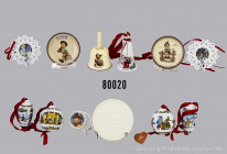 Konv. verschiedenes Porzellan, dabei 10 x Hutschenreuther u. a. 2 Weihnachts-Zapfen von 1999 und 2006, 2 Weihnachtskugeln von 2000 und 2001, 2 Weihnac...