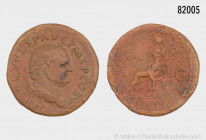 Römische Kaiserzeit, Vespasian (69-79), Dupondius, 75, Rom, Rs. Vesta nach links sitzend, 15,1 g, 27 mm, RIC 820, Rs. etwas korrodiert, rotbraune Quel...