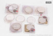 Kleiner Sammler-Nachlass: Konv. 20 x 10 Euro-Silbergedenkmünzen aus 2002-2010, dazu 4 x 5-DM-Silberadler 1964/1969, Liberia 20 Dollar 2000 und Zambia ...