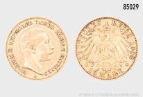 Preußen, Wilhelm II. (1888-1918), 10 Mark 1903 A, 900er Gold, 3,96 g, 19,5 mm, AKS 127, Jaeger 251, fast sehr schön/sehr schön