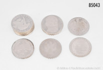 Umfangreicher Sammler-Nachlass, bestehend aus über 400 Zehn-DM-Silber-Gedenkmünzen, 625er und 925er Silber, aus 1988/2001, dabei etliche Dubletten, au...