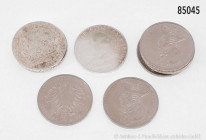 Umfangreicher Sammler-Nachlass, bestehend aus über 120 Fünf-DM-Gedenkmünzen, dabei auch 635er Silberadler, dabei etliche Dubletten, aus Abo-Bezug, tei...