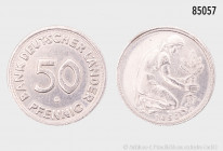 Bank deutscher Länder (1948-1950), 50 Pfennig 1950 G, J. 379, AKS 99, Auflage 30.000 Exemplare, sehr schön