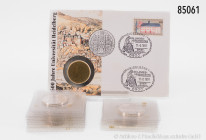 BRD, Konv. 16 Zehn-DM-Gedenkmünzen 1997/2001, original verschweißt, Folie teilweise leicht beschädigt, St/PP, dazu 1 Numisbrief mit 5-DM-Gedenkmünze a...