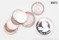 Deutsches Reich (Kaiserreich und Drittes Reich), Konv. Silbermünzen, dabei Baden 3 Mark 1912 G, Preußen 2 Mark 1901 (200 Jahre Königreich Preußen), 1 ...