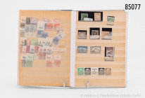 2 Briefmarkenalben, dabei Deutsches Reich und Deutschland nach 1945 in losen Leuchtturm-Seiten, gemischter Zustand, bitte besichtigen, auf Foto nur ei...