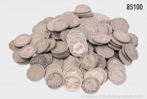 Deutsches Reich (Kaiserreich), Konv. über 150 x 5 Pfennig (Jaeger 3 und 12), verschiedene Jahrgänge, gemischter Zustand, Fundgrube, bitte besichtigen...