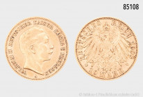 Preußen, Wilhelm II. (1888-1918), 10 Mark 1903 A, 900er Gold, 3,96 g, 20 mm, AKS 127, J. 251, sehr schön