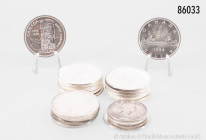 Kanada, Konv. 20 Silbermünzen, dabei 17 x 1 Dollar und 3 x 50 Cents, 1949/1967, 800er Silber, über 300 g Feinsilber, sehr schön-vorzüglich, teilweise ...