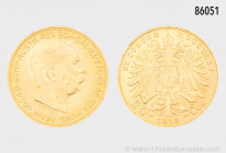 Österreich, Franz Joseph I., 20 Kronen 1915, NP, 900er Gold, 6,77 g, 21 mm, winzige Randfehler, vorzüglich