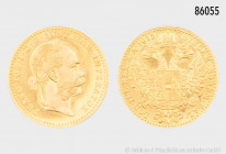 Österreich, Franz Joseph I., Dukat 1915, NP, 986er Gold, 3,49 g, 20 mm, Stempelglanz