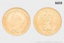 Niederlande, Wilhelmina I., 20 Gulden 1925, Utrecht, 900er Gold, 6,72 g, 22 mm, vorzüglich