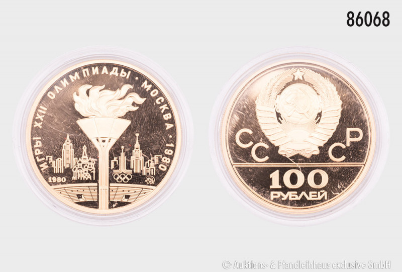Russland/Sowjetunion, 100 Rubel 1980, auf die XXII. Olympischen Sommerspiele 198...