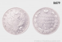 Russland, 1 Rubel 1815, 20,65 g, 36 mm, Bitkin 111, Randfehler und Kratzer, fast sehr schön/sehr schön