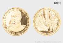 BRD, Goldmedaille 1971, auf das 100-jährige Jubiläum der Gründung des Deutsches Reiches, 999,9er Gold, Vs. Porträt Bismarcks, Rs. Ausrufung des deutsc...