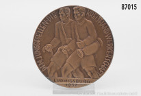 Drittes Reich, Ludwigsburg, Medaille 1937, von A. Feuerle, Prämie der Kreishandwerkerschaft, 80 mm, in original Etui (dieses mit Altersspuren, leicht ...