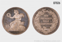 Deutsches Reich, silberne Preismedaille o. J. (ca. 1880), von Loos, für verdienstvolle Leistungen in der Landwirtschaft, 29,73 g, 43 mm, kleine Kratze...