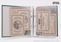 Aus Sammler-Nachlass: Sammlung mit Hunderten Geldscheinen in 3 Alben, Notgeld nach dem 1. Weltkrieg, verschiedene Städte und Gemeinden, gemischter Zus...
