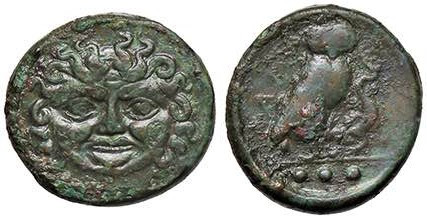 GRECHE - SICILIA - Camarina - Tetras Mont. 4011; S. Ans. 1221 (AE g. 4,14)
BB+/...