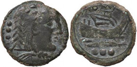 ROMANE REPUBBLICANE - ANONIME - Monete senza simboli (dopo 211 a.C.) - Quadrante (AE g. 7,39)
BB