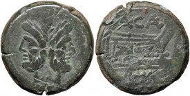 ROMANE REPUBBLICANE - ANONIME - Monete con simboli o monogrammi (211-170 a.C.) - Asse Cr. 174/1 (AE g. 32,44)
qBB