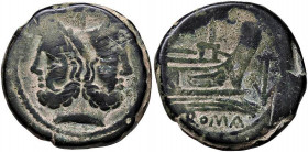 ROMANE REPUBBLICANE - ANONIME - Monete con simboli o monogrammi (211-170 a.C.) - Asse Cr. 50/3 (AE g. 36,34)
MB-BB