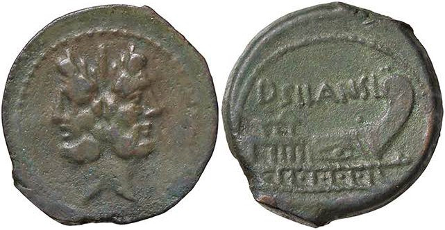 ROMANE REPUBBLICANE - JUNIA - D. Junius Silanus L. f. (91 a.C.) - Asse Cr. 337/5...
