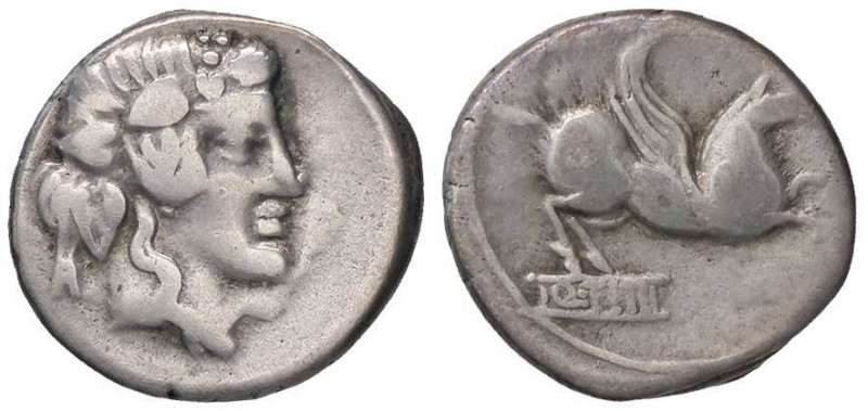ROMANE REPUBBLICANE - TITIA - Q. Titius (90 a.C.) - Denario B. 2; Cr. 341/2 (AG ...