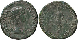 ROMANE IMPERIALI - Antonia (moglie di Nerone Druso) - Dupondio C. 6 NC (AE g. 12,7) Contromarca al D/
Contromarca al D/
BB