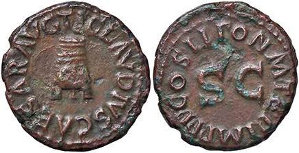 ROMANE IMPERIALI - Claudio (41-54) - Quadrante (AE g. 3,26)
BB