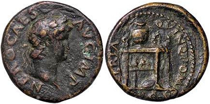 ROMANE IMPERIALI - Nerone (54-68) - Semisse (AE g. 4,06)
BB