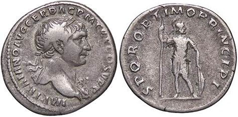 ROMANE IMPERIALI - Traiano (98-117) - Denario C. 378 (AG g. 3,11)
BB