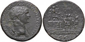 ROMANE IMPERIALI - Traiano (98-117) - Sesterzio C. 178 (25 Fr.) (AE g. 26,2) Ritocchi
Ritocchi
BB+