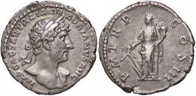 ROMANE IMPERIALI - Adriano (117-138) - Denario C. 1157; RIC 85 (AG g. 2,84) Bel modulo, ben centrato
Bel modulo, ben centrato
BB+