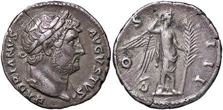ROMANE IMPERIALI - Adriano (117-138) - Denario C. 358; RIC 182 (AG g. 2,89)
BB+...