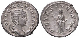 ROMANE IMPERIALI - Otacilia Severa (moglie di Filippo I) - Antoniniano C. 43 (AG g. 4,29) Metallo lucente
Metallo lucente
SPL