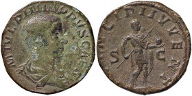 ROMANE IMPERIALI - Filippo II (247-249) - Sesterzio C. 55 (AE g. 16,12)
BB+