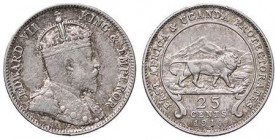 ESTERE - AFRICA ORIENTALE BRITANNICA - Giorgio V (1910-1936) - 25 Cents 1910 Kr. 10 AG
BB+