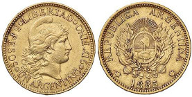ESTERE - ARGENTINA - Repubblica - 5 Pesos 1885 Kr. 31 (AU g. 8,04)
BB+