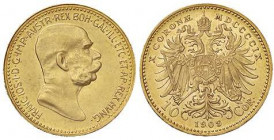 ESTERE - AUSTRIA - Francesco Giuseppe (1848-1916) - 10 Corone 1909 Kr. 2816 (AU g. 3,38)
SPL-FDC
