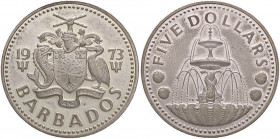 ESTERE - BARBADOS - Elisabetta II (1952) - 5 Dollari 1973 Kr. 16a AG
FS