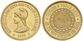 ESTERE - BRASILE - Repubblica (1889) - 20.000 Reis 1922 Kr. 497 (AU g. 17,92)
BB-SPL