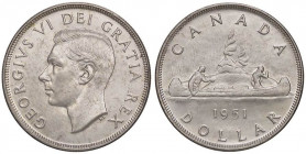 ESTERE - CANADA - Giorgio VI (1936-1952) - Dollaro 1951 Kr. 46 AG
SPL-FDC