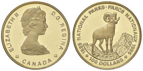 ESTERE - CANADA - Elisabetta II (1952) - 100 Dollari 1985 - Stambecco Kr. 144 (AU g. 16,99)
FS