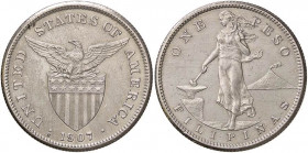 ESTERE - FILIPPINE - Repubblica - Peso 1907 S Kr. 172 AG
SPL