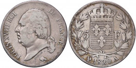 ESTERE - FRANCIA - Luigi XVIII (1814-1824) - 5 Franchi 1820 A Kr. 711.1; Gad. 513 AG
qBB